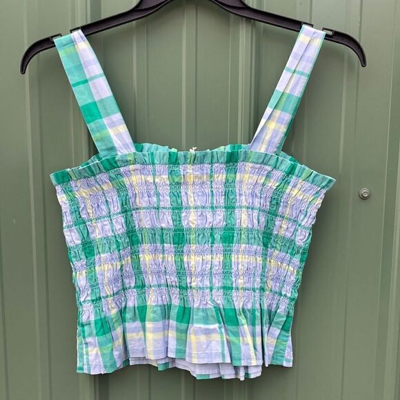 Women's Cotton Pullover Smocked Tank Top Shirt Size M - Picture 4 of 8